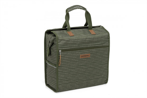 shopper fietstas Lilly Nomi 18 liter polyester groen