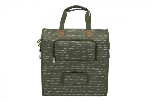 shopper fietstas Lilly Nomi 18 liter polyester groen