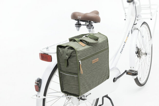 shopper fietstas Lilly Nomi 18 liter polyester groen