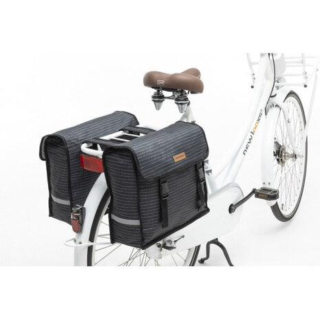 dubbele fietstas Fiori Nomi 30 liter zwart