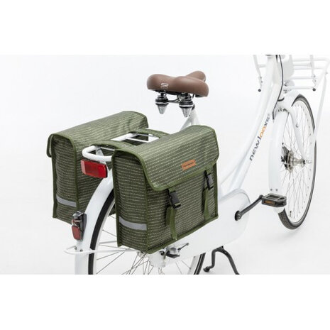 dubbele fietstas Fiori Nomi 30 liter groen