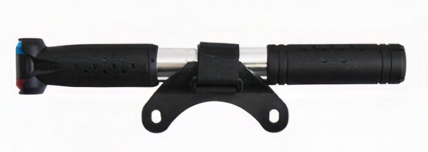 mini-pomp Vigo 11 bar 21 cm aluminium zwart/zilver