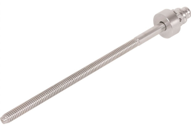 inpersspindel Snap-In zonder klauw SN-50-W zilver