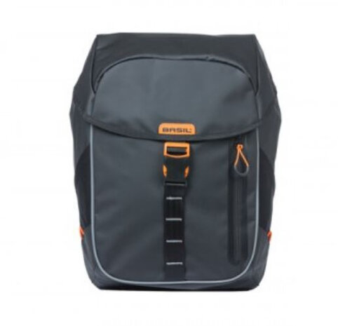 fietsrugzak Miles 17 liter PVC zwart/oranje - 18087
