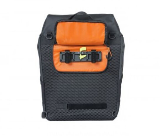 fietsrugzak Miles 17 liter PVC zwart/oranje - 18087