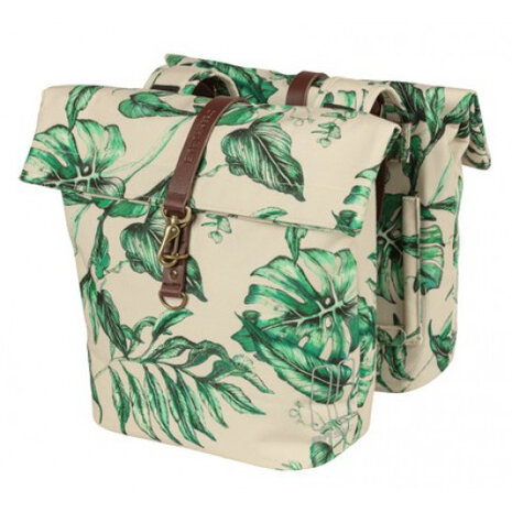 fietstas dubbel Ever-Green 28-32 liter beige - 18082