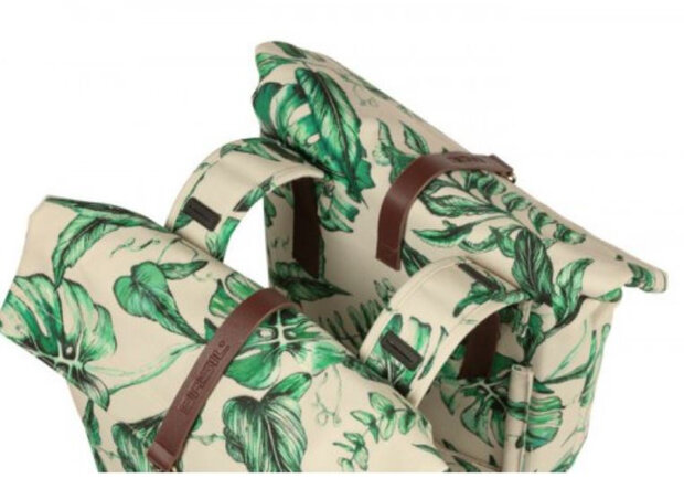 fietstas dubbel Ever-Green 28-32 liter beige - 18082