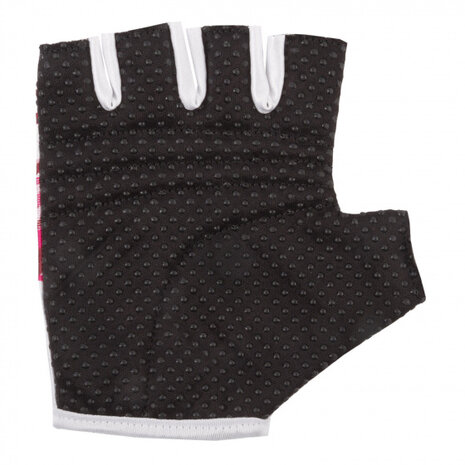 fietshandschoenen hond polyester roze/wit maat XS