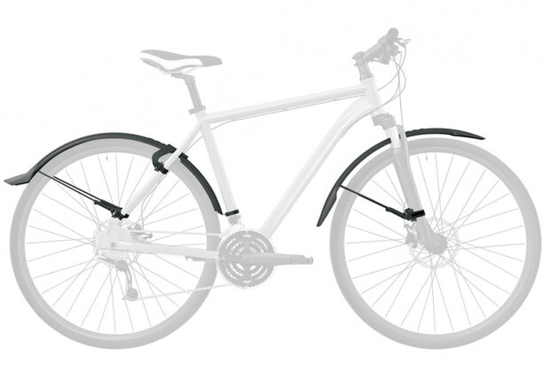 spatbordset Veloflexx 65 26-27,5 inch zwart 2-delig