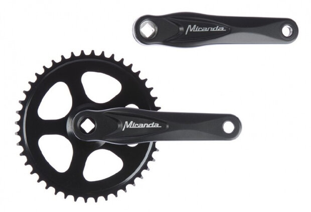 crankstel Alfa 1 1/8+3/32&quot; 38T 170 mm alu/staal zwart