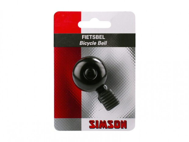 fietsbel Mini 32 mm zwart aluminium