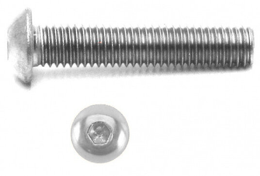 inbusbouten bolkop M6 x 25 mm RVS 25 stuks