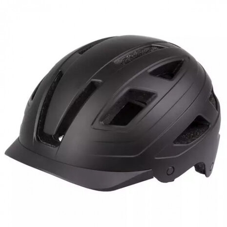 fietshelm Urban met licht ABS matzwart mt 59-61 cm