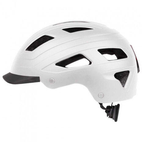 fietshelm Urban met licht ABS matwit mt 55-58 cm