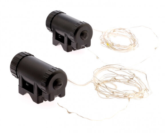 wiellichten 20 leds wit 220 cm 2 stuks