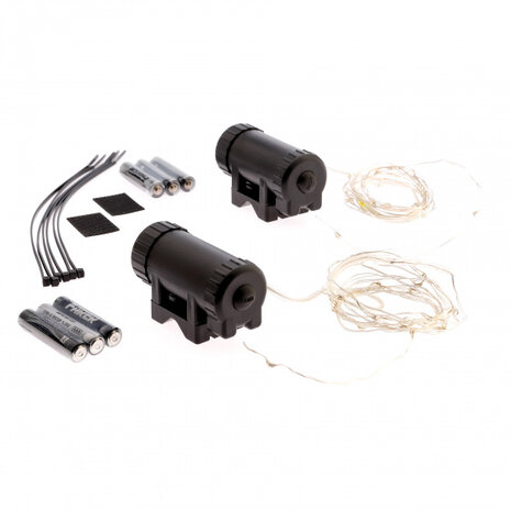 wiellichten 20 leds wit 220 cm 2 stuks