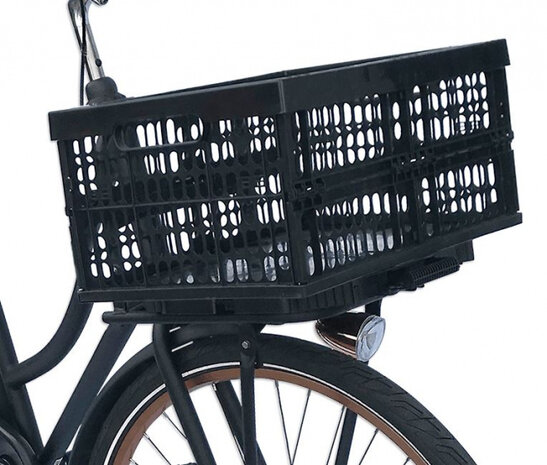 fietskrat vouwbaar 32 liter zwart 2-delig