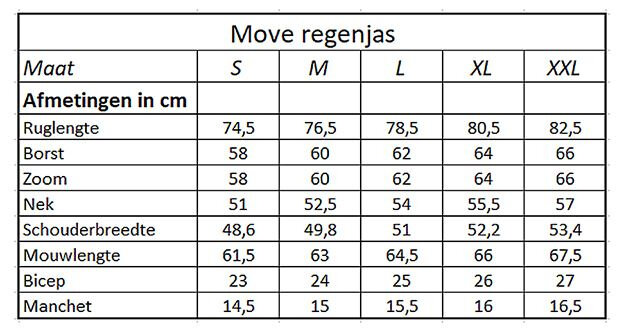 regenjas Move heren polyester geel maat L