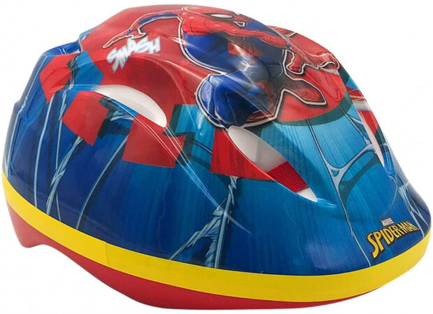 fietshelm Spider-Man jongens 51-55 cm blauw/rood