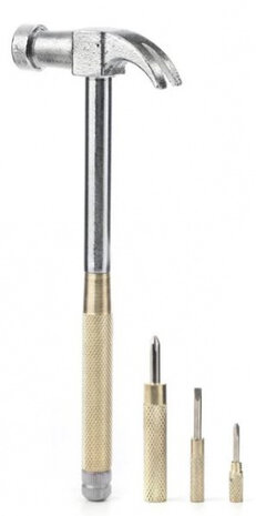 schroevendraaierset 19 cm messing/staal 6-delig