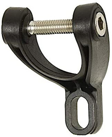 lamphouder voorvork staal zwart/zilver