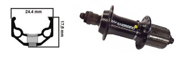achterwiel FH-RM30 28 inch Zac 19 7 Speed zwart