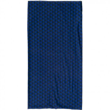 bandana/balaclava 48 x 24 cm gestipt zwart/blauw