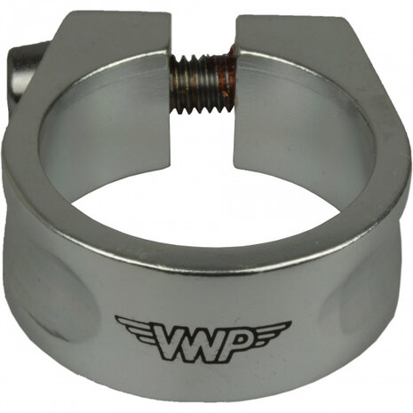 zadelpenklem 34.9 mm aluminium zilver