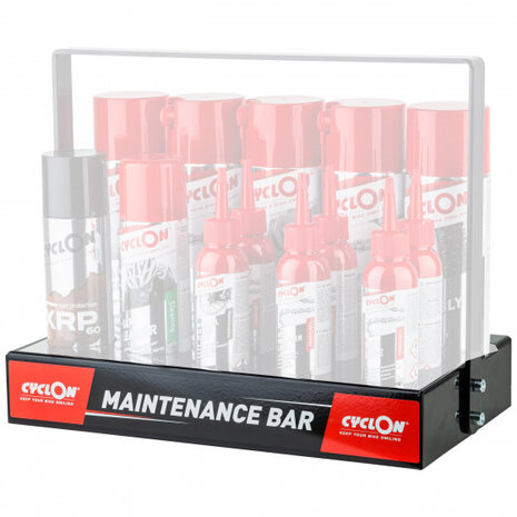 opbergbak Maintenance Bar staal zwart/rood