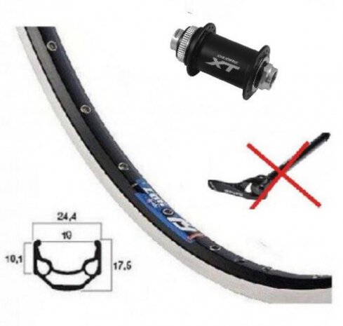 voorwiel 622 XT HB-M788 28 inch Ryde Zac 19 zwart