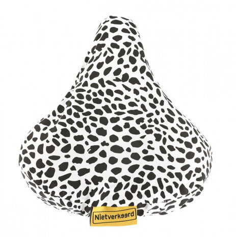 zadeldek dierenprint 17 x 25 cm polyester zwart/wit