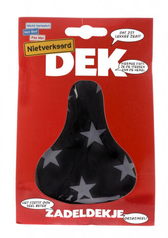 zadeldek sterren 17 x 25 cm polyester zwart/grijs