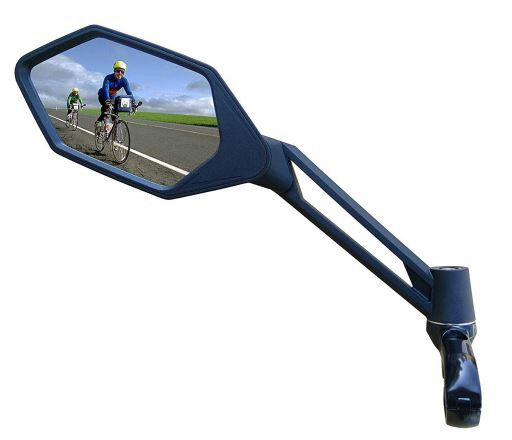 fietsspiegel E-bike verstelbaar links 12 cm zwart
