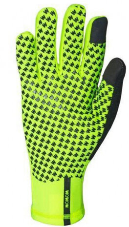 fietshandschoenen Morning Breeze fleece geel maat S