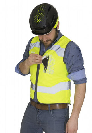 veiligheidshesje Drone polyester geel maat M