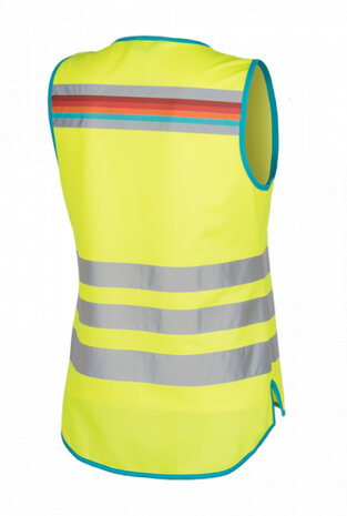 veiligheidshesje Lucy dames polyester geel maat S