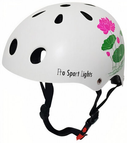 fietshelm bloem junior polystyreen wit maat S