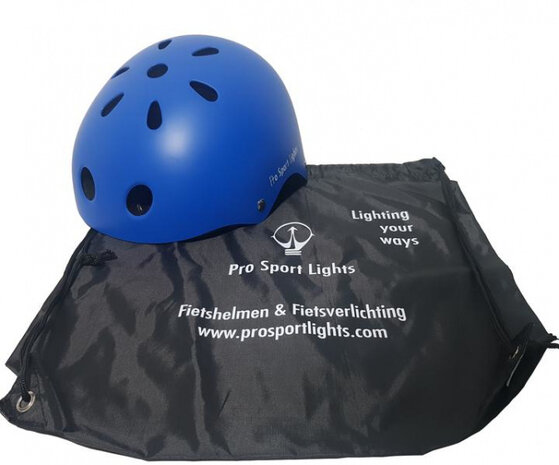 fietshelm junior polystyreen blauw maat M