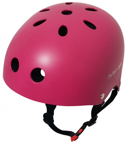 fietshelm junior polystyreen donkerroze maat M