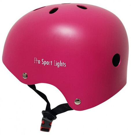fietshelm junior polystyreen donkerroze maat M