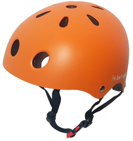 fietshelm junior polystyreen oranje maat S