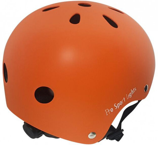 fietshelm junior polystyreen oranje maat S