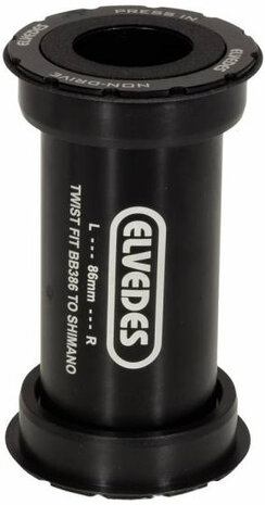 bottom bracket T-Fit BB385 Shimano zwart