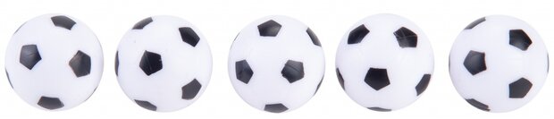 Tafelvoetbalballetjes Zwart Wit 5 Stuks