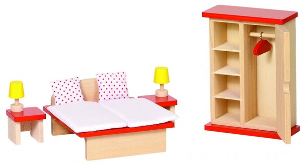 Houten Poppenhuis Slaapkamer 11-Delig