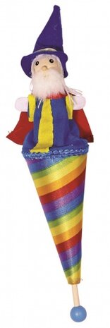 Stokpopje Sprookjesfiguur Tovenaar 25cm