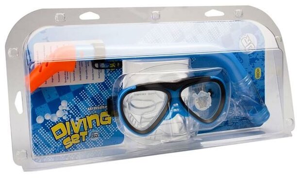 snorkelset junior blauw 2-delig