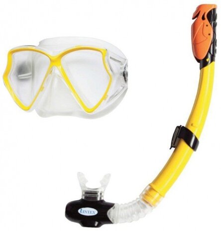 Snorkelset Aviator Pro Swim set junior geel 2-delig