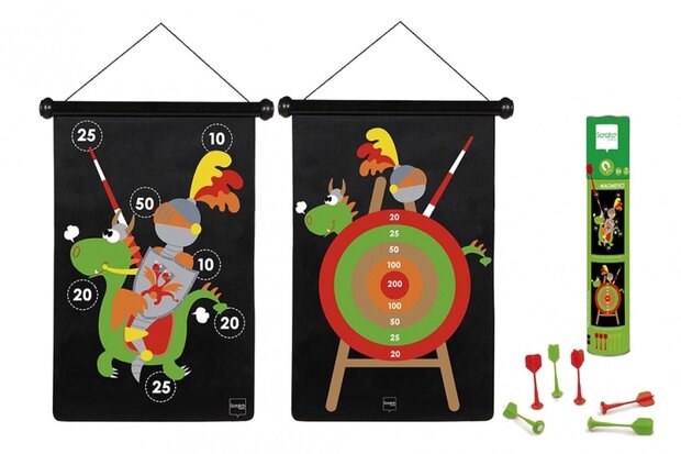 dartspel ridders magnetisch 36 x 55 cm tweezijdig