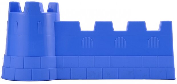 kasteelmuur zandspeelgoed junior 40 x 19 cm blauw